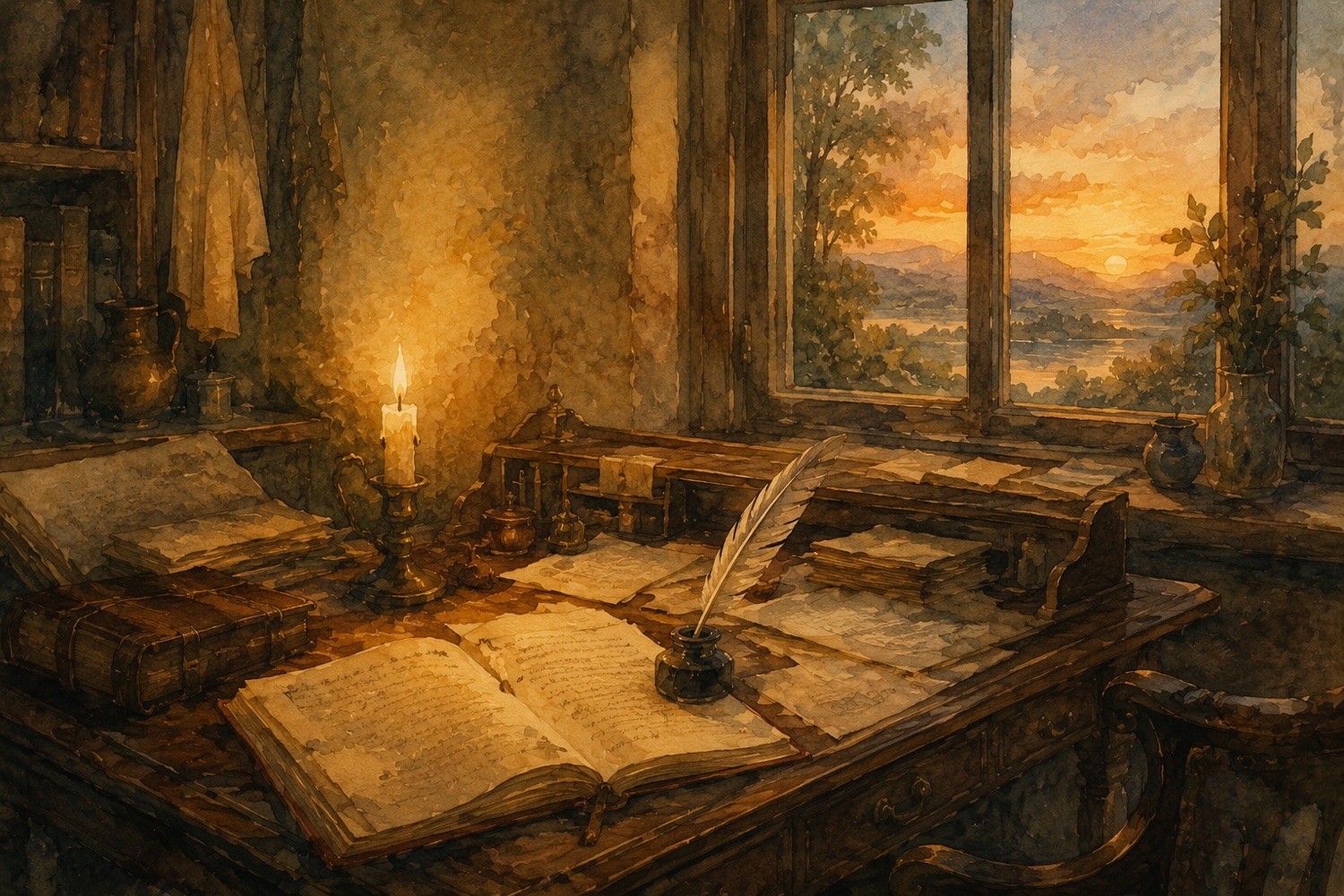 The Scribe — painting