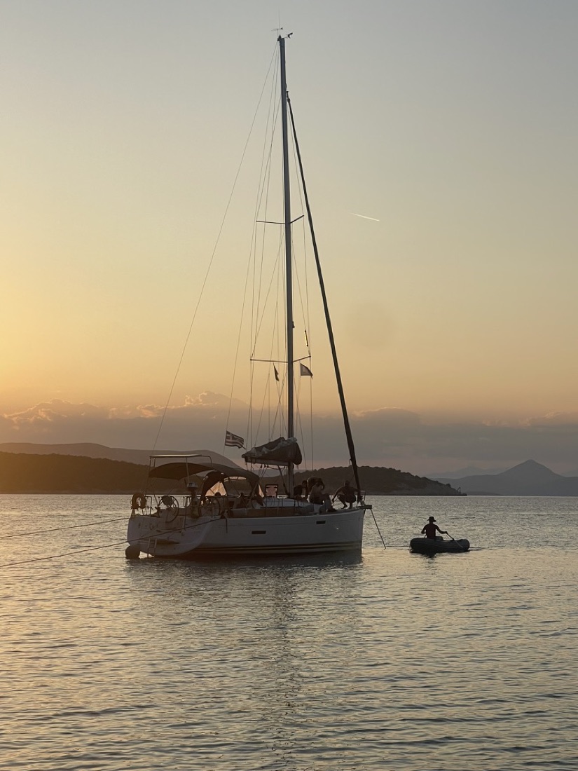 Out on the water, sailing